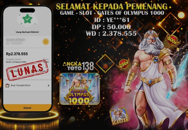 BUKTI JACKPOT GATES OF OLYMPUS 1000 ID : YE***61
