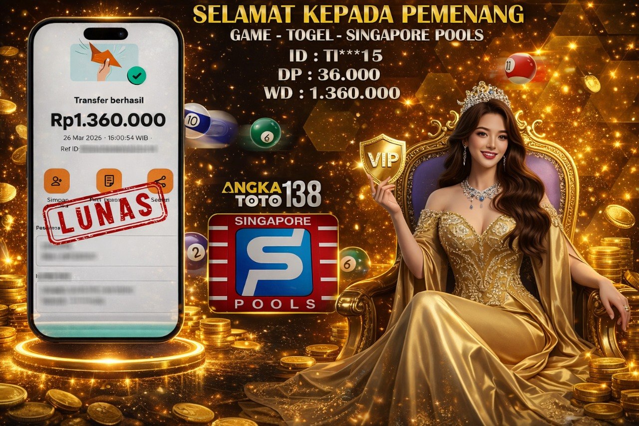 BUKTI JACKPOT SINGAPORE POOLS ID : TI***15