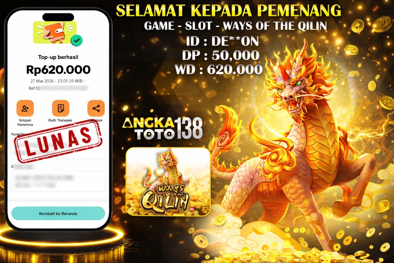 BUKTI JACKPOT WAYS OF QILIN ID : DE***ON