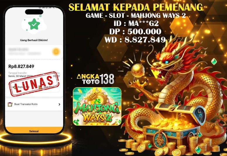BUKTI JACKPOT MAHJONG WAYS 2 ID : MA***G2