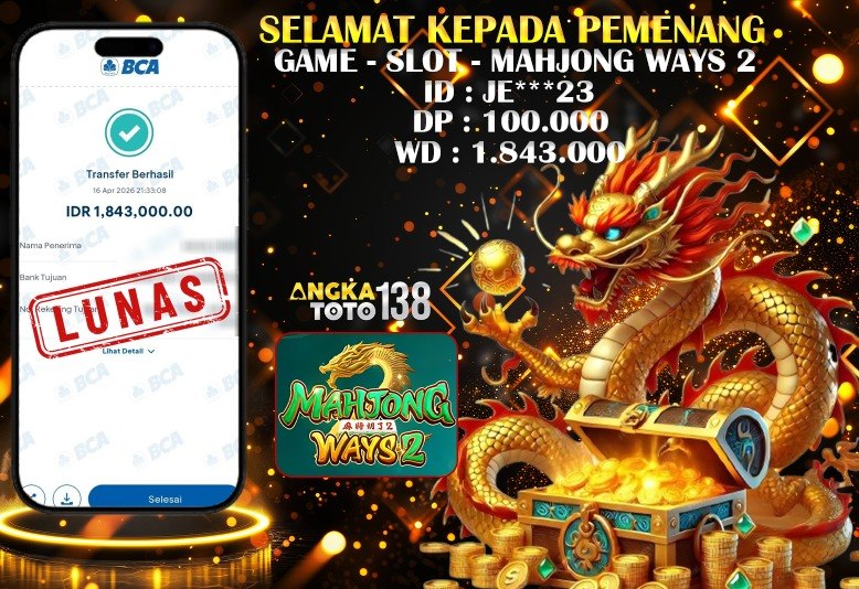 BUKTI JACKPOT MAHJONG WAYS 2 ID : JE***23