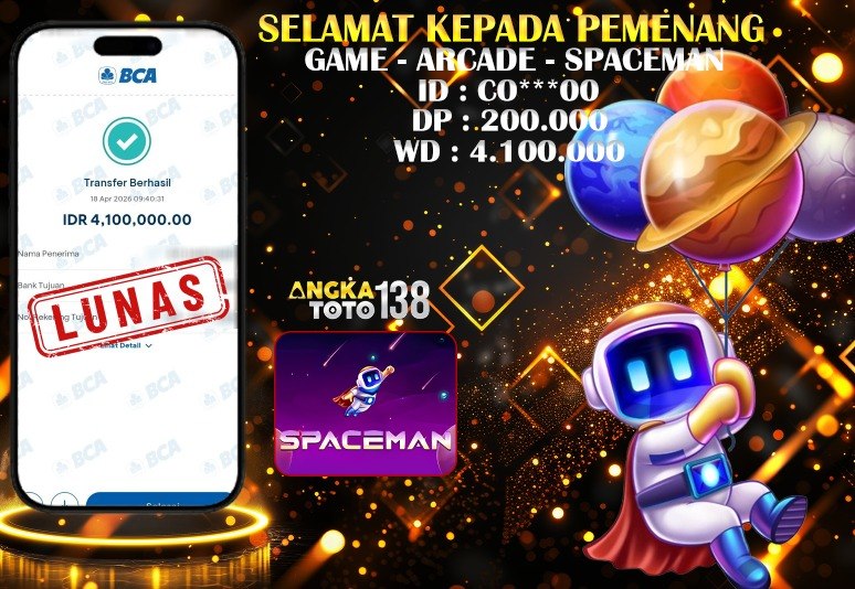 BUKTI JACKPOT SPACEMAN ID : CO***00
