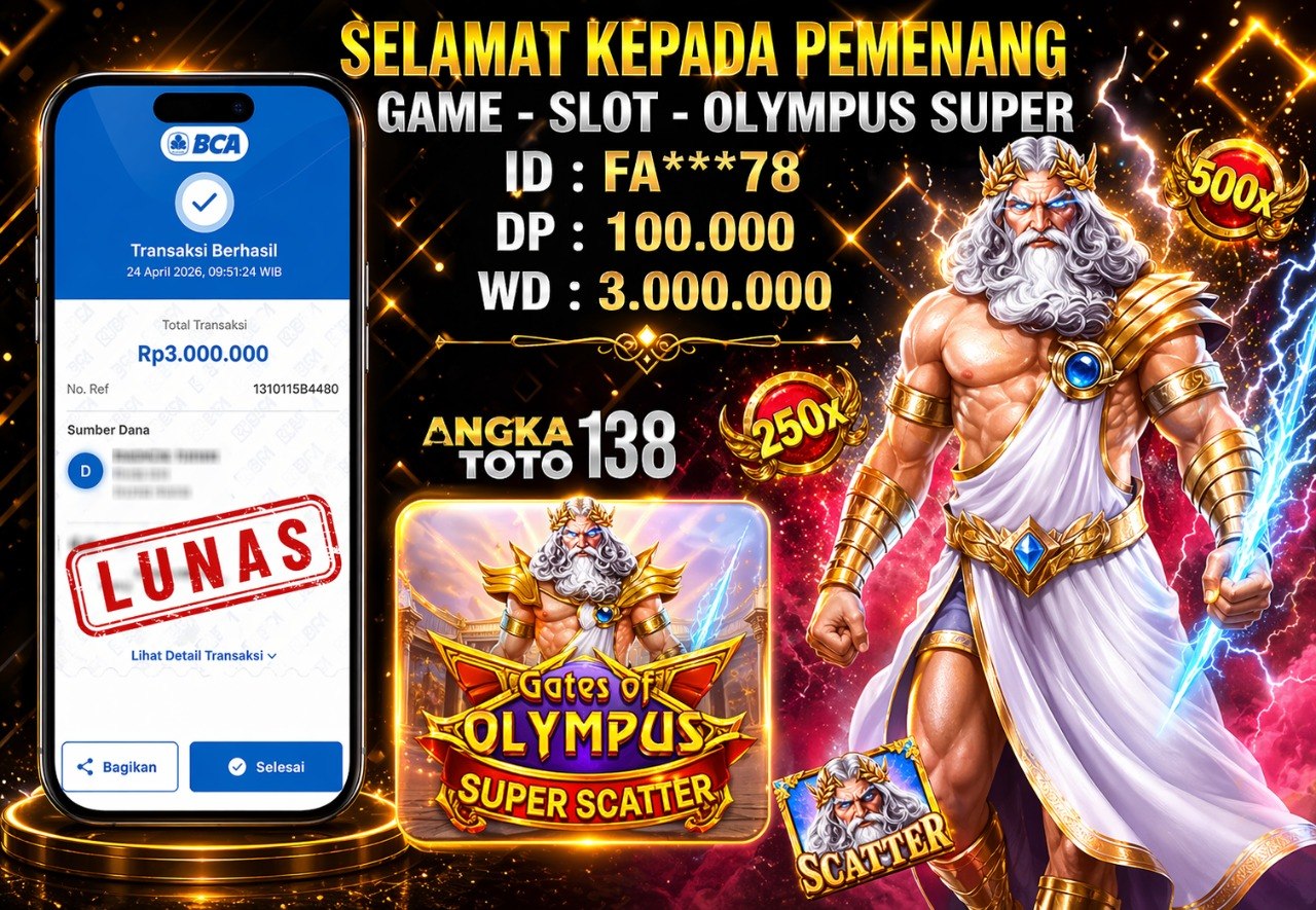 BUKTI JACKPOT GATES OF OLYMPUS SUPER SCATTER