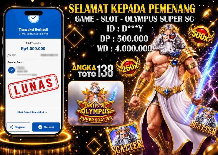 BUKTI JACKPOT GATES OF OLYMPUS SUPER SCATTER ID : D***Y